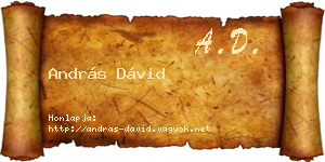 András Dávid névjegykártya